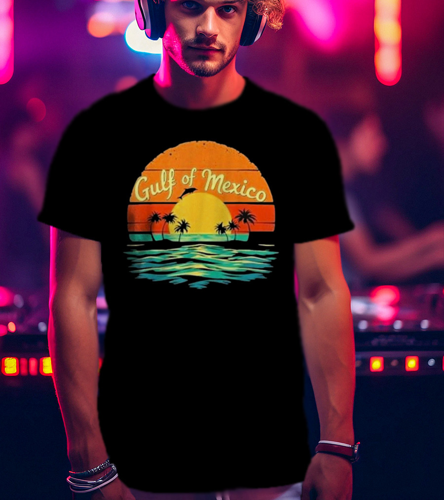 Gulf Of Mexico Beach Palms Summer Vacation T-Shirt