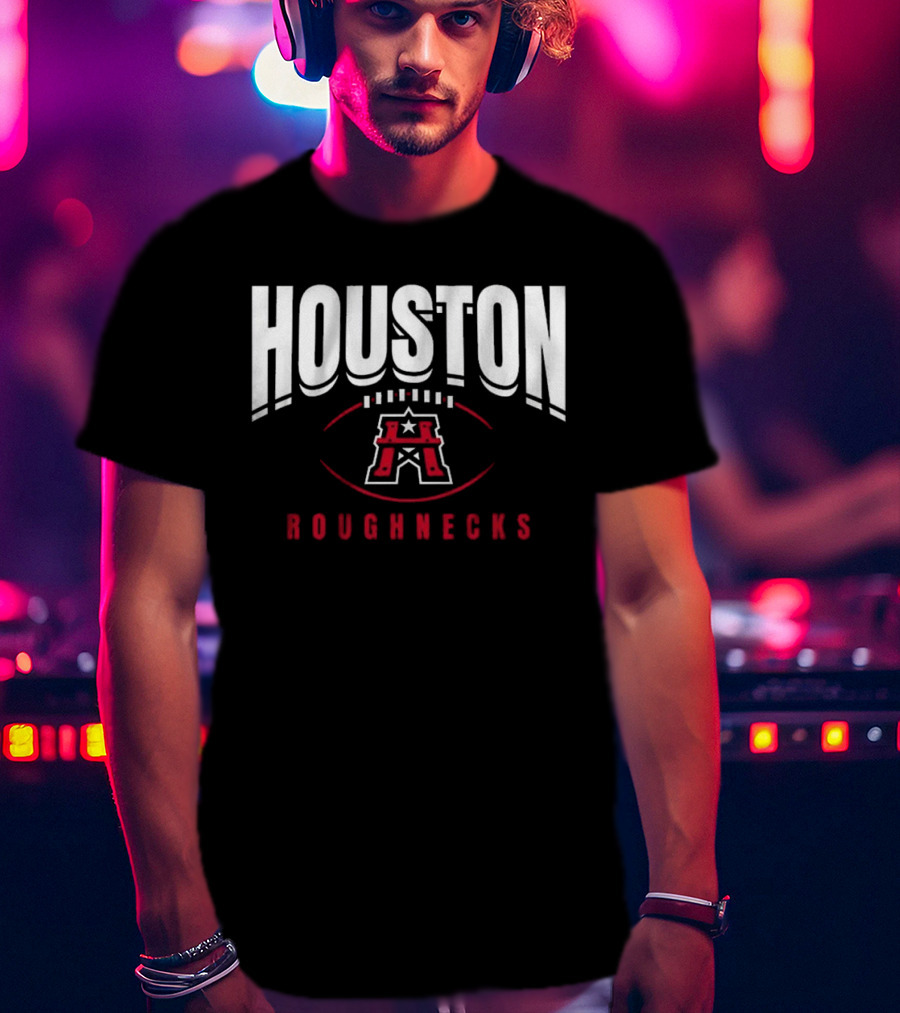 Houston Roughnecks Football Outline T-Shirt