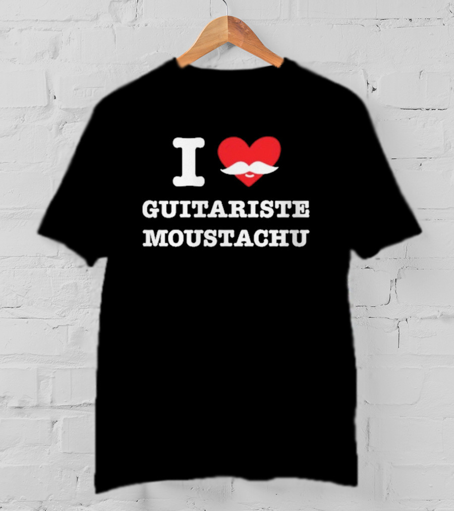 I Heart Guitariste Moustachu T-Shirt