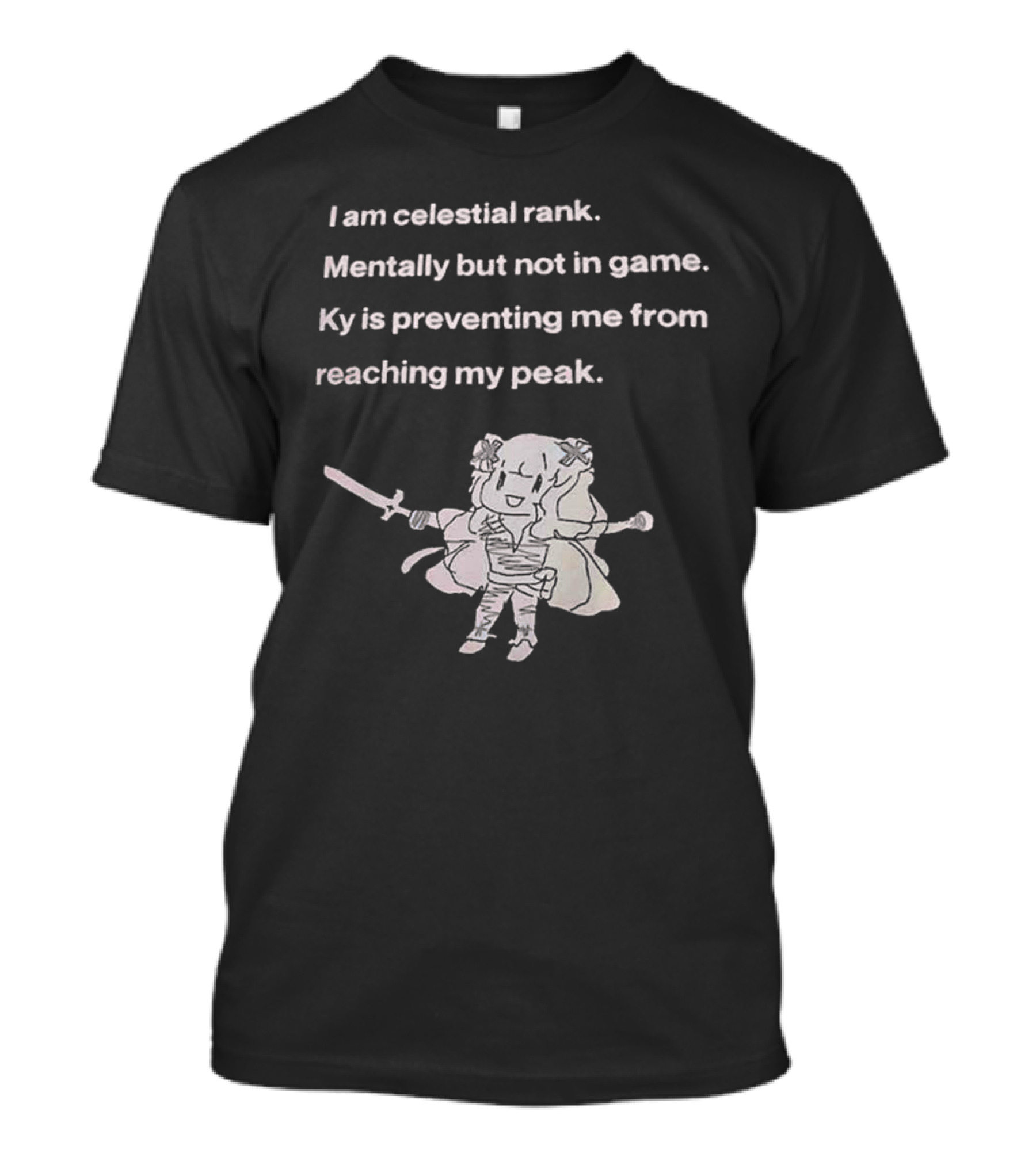 I Am Celestial Rank Gamer Achievement And Competitive Gaming T-Shirt