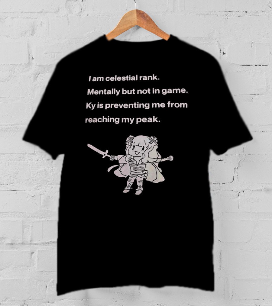 I Am Celestial Rank Gamer Achievement And Competitive Gaming T-Shirt