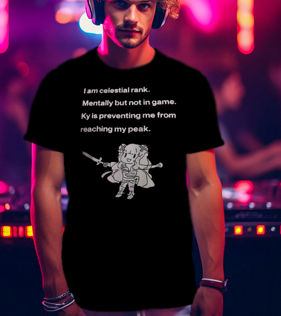 I Am Celestial Rank Gamer Achievement And Competitive Gaming T-Shirt