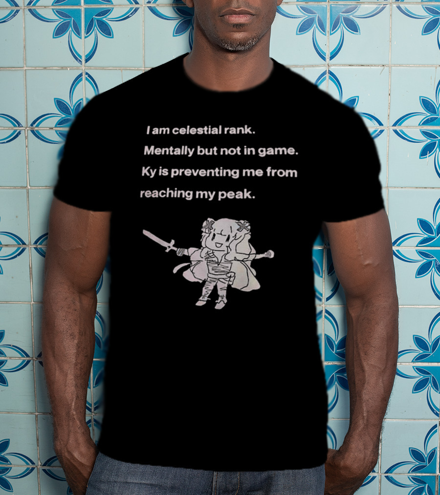 I Am Celestial Rank Gamer Achievement And Competitive Gaming T-Shirt
