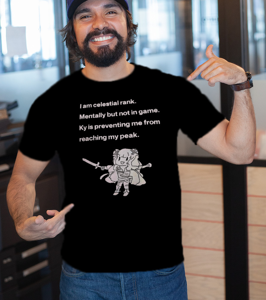 I Am Celestial Rank Gamer Achievement And Competitive Gaming T-Shirt