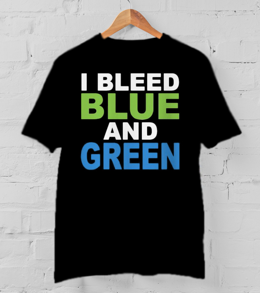 I Bleed Blue And Green T-Shirt
