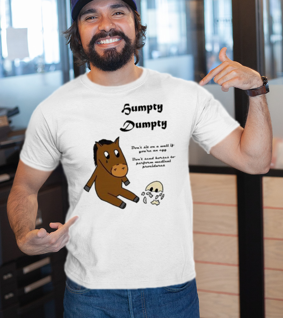 Humpty Dumpty Don't Sit On A Wall If You're An Egg Don't Send Horses For Medical Procedures T-Shirt