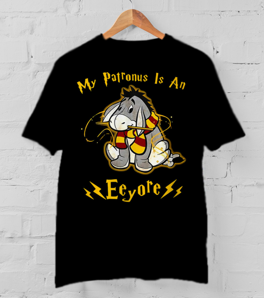 My Patronus Is An Eeyore With Scarf And Lightning Bolts T-Shirt