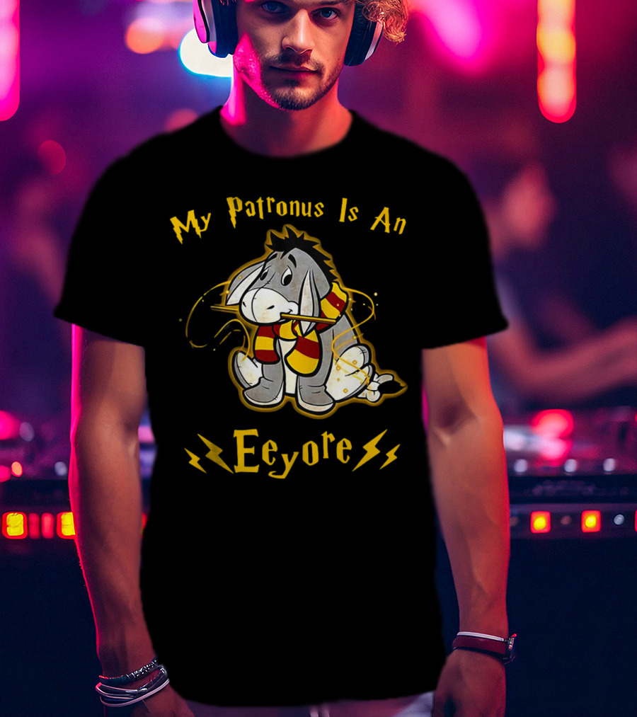 My Patronus Is An Eeyore With Scarf And Lightning Bolts T-Shirt