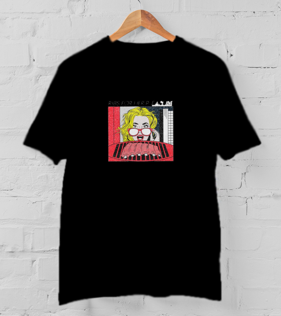 Ribs For Her Pleasure Pop Art Comic Style Burst T-Shirt