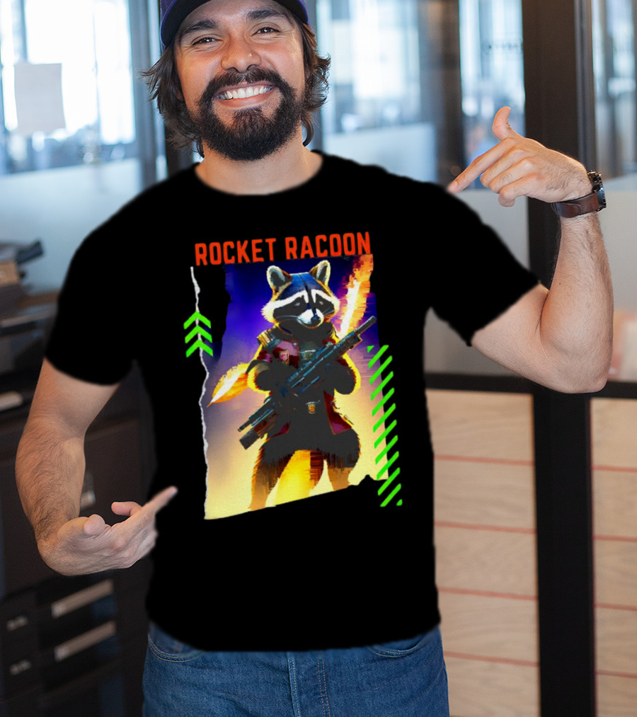 Rocket Raccoon Guardians Of The Galaxy Vol 3 Character T-Shirt