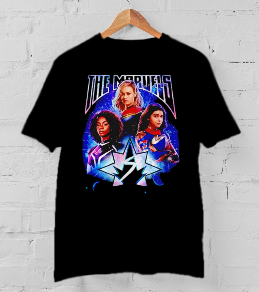 The Marvels Girls Superhero Characters Cosmic Starburst T-Shirt