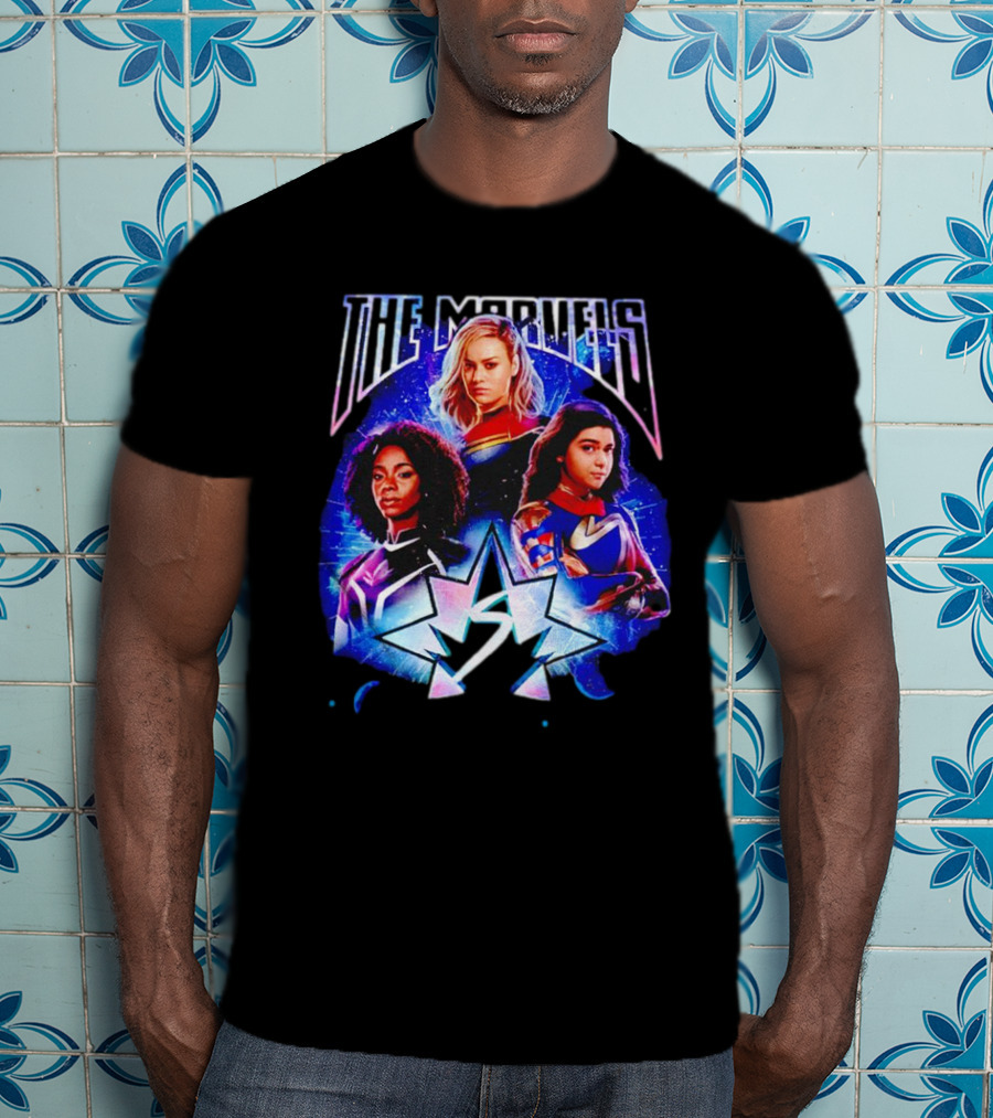 The Marvels Girls Superhero Characters Cosmic Starburst T-Shirt