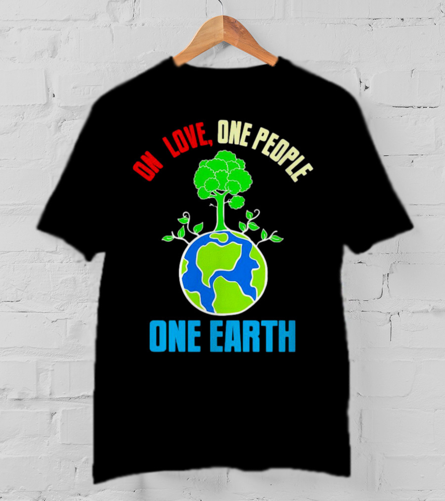 One Love One People One Earth Tree And Planet T-Shirt