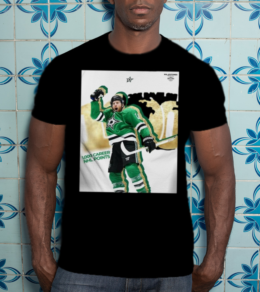 Milestones Joe Pavelski 1000 Career NHL Points Stars T-Shirt