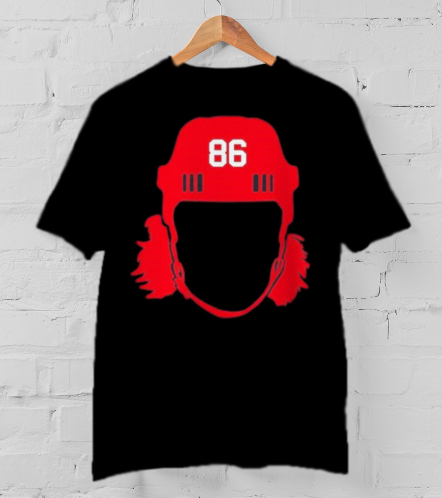 Spittin Chiclets 86 New Jersey Devils Hockey Helmet T-Shirt