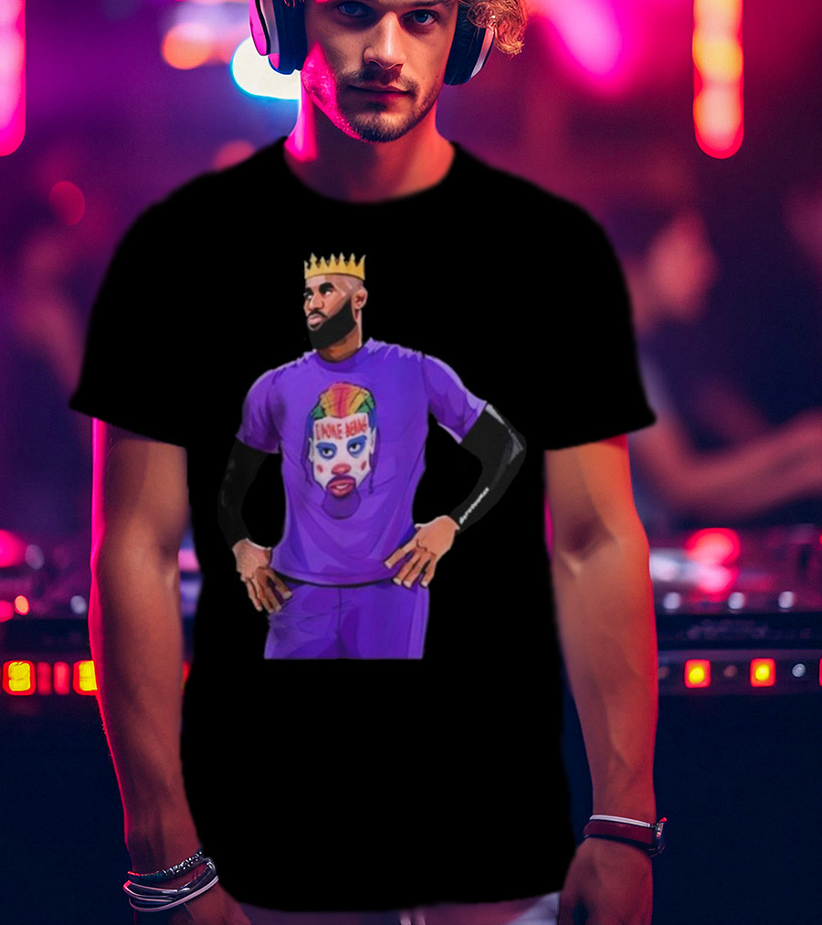 Lebron James Los Angeles Lakers I Poke Bears Crown Clown T-Shirt