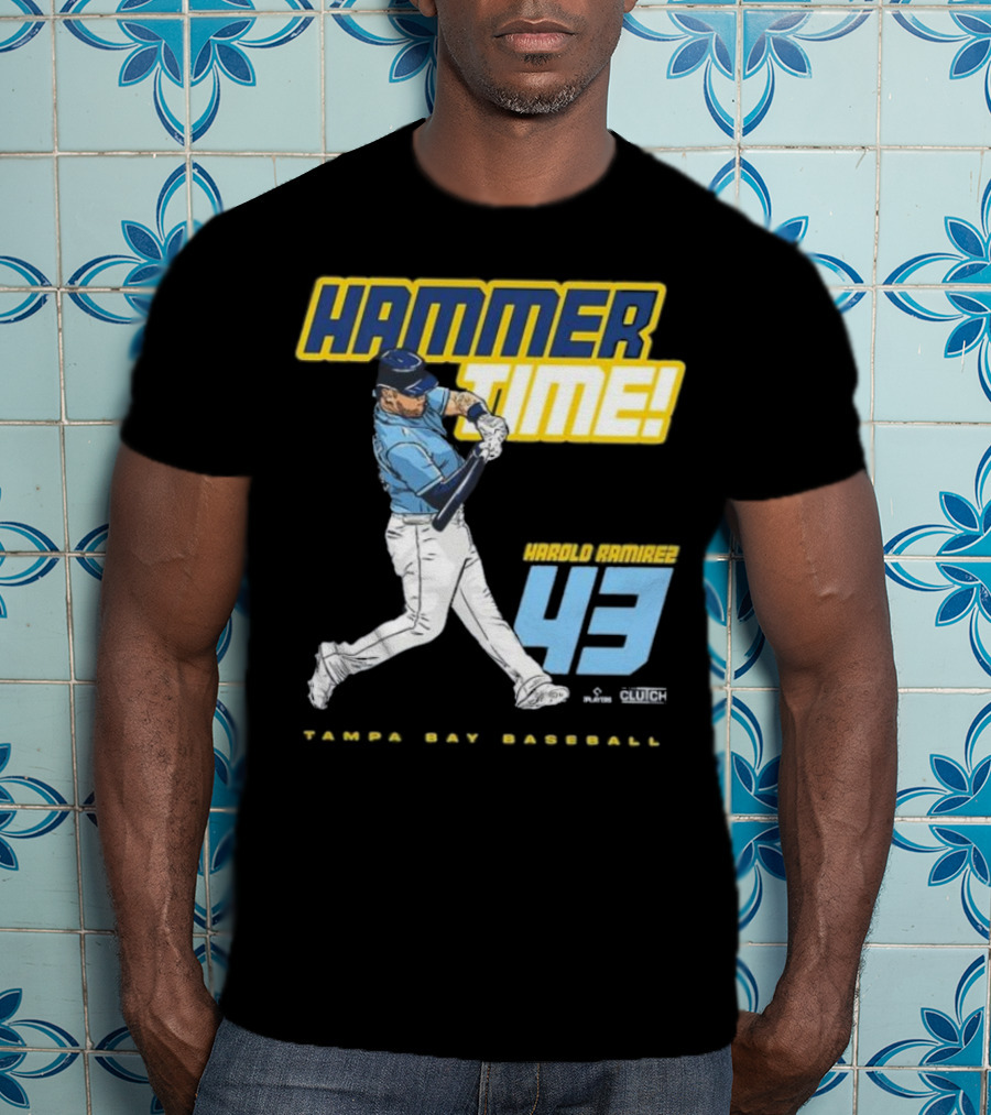 Hammer Time Harold Ramirez 43 Tampa Bay Baseball T-Shirt