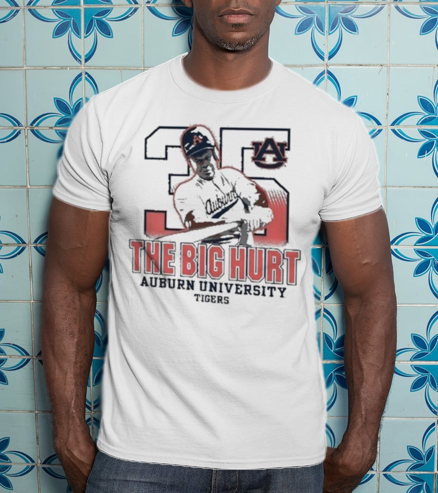 Frank Thomas #35 The Big Hurt Auburn University Tigers Baseball Legend T-Shirt