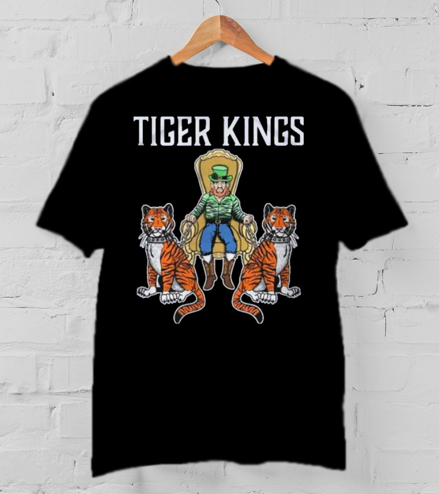 TIGER KINGS Notre Dame Fighting Irish Enthroned With Regal Tigers T-Shirt