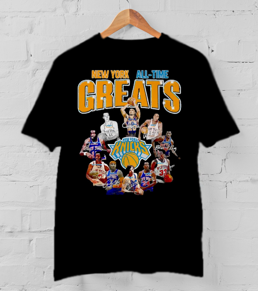 New York Knicks All-Time Greats Signatures T-Shirt