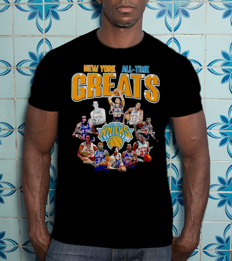 New York Knicks All-Time Greats Signatures T-Shirt