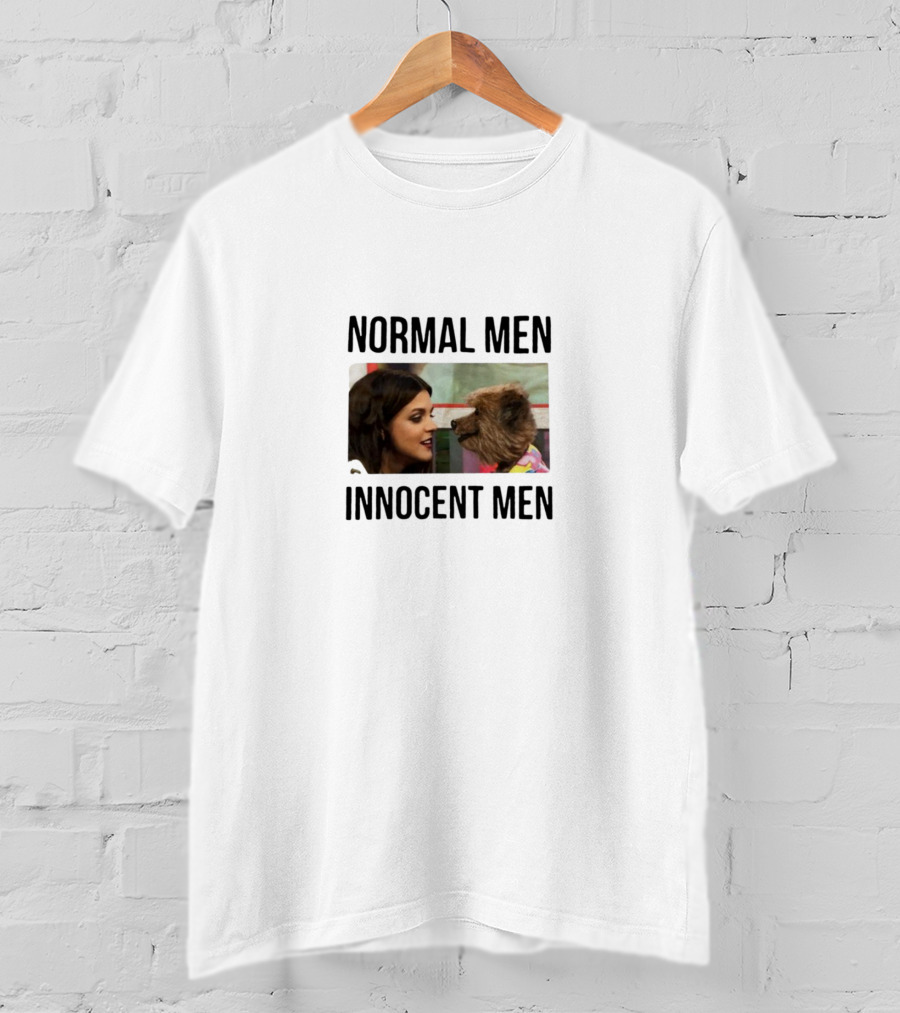 Normal Men Innocent Men Look Conversation With Puppet Dog T-Shirt