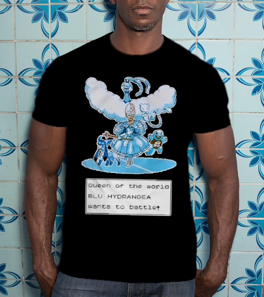 Queen Of The World Blu Hydrangea Pokémon Battle Challenge T-Shirt