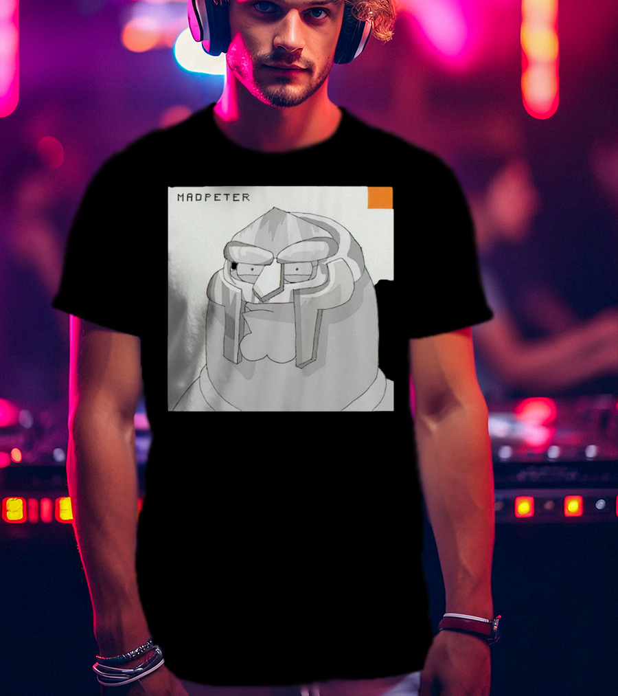 Mad Peter MF Doom Mask Cartoon T-Shirt