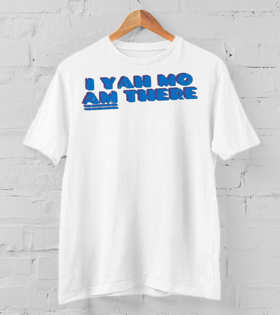 I Yah Mo Am There Text In Blue And Purple 3D Effect T-Shirt