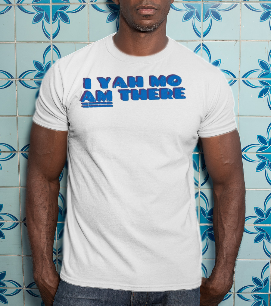 I Yah Mo Am There Text In Blue And Purple 3D Effect T-Shirt