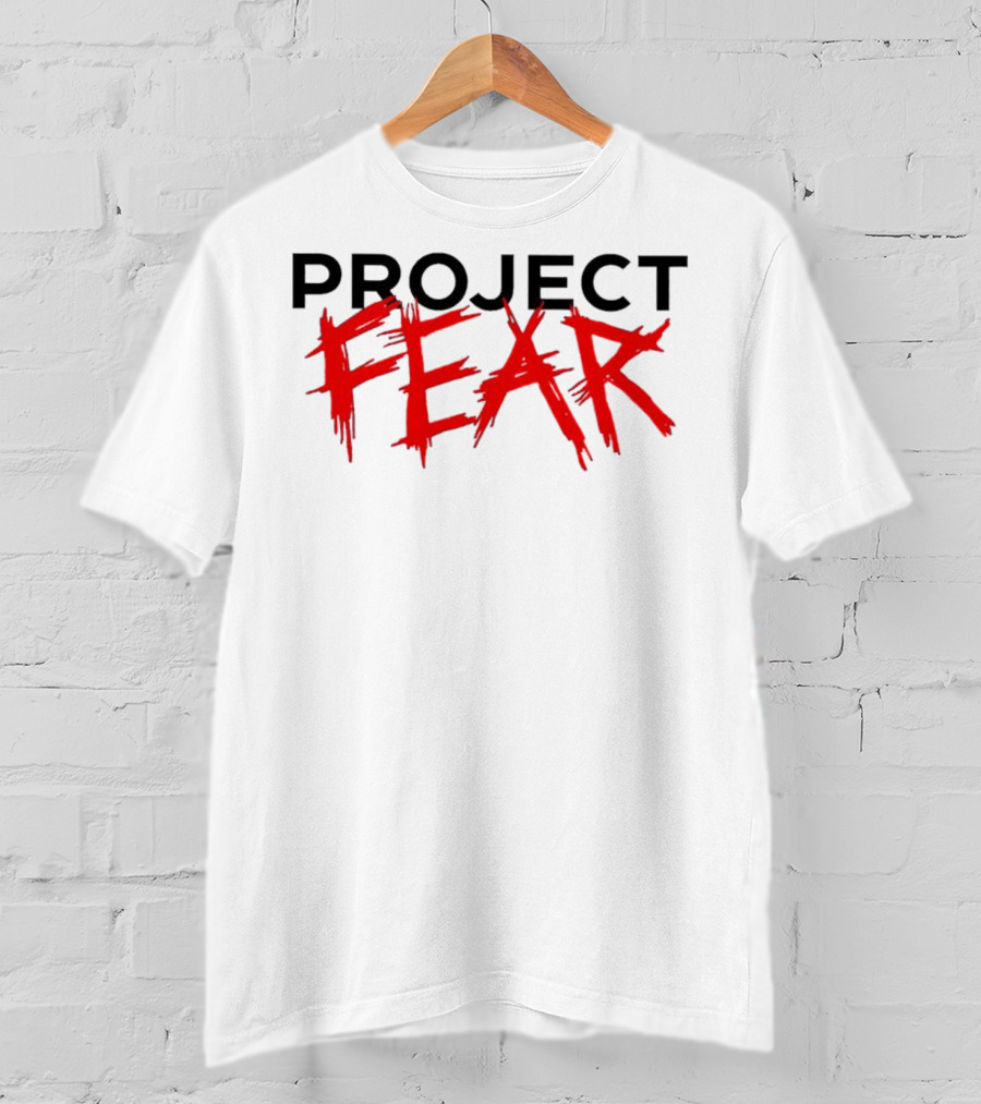 PROJECT FEAR Text Red Brush Stroke T-Shirt