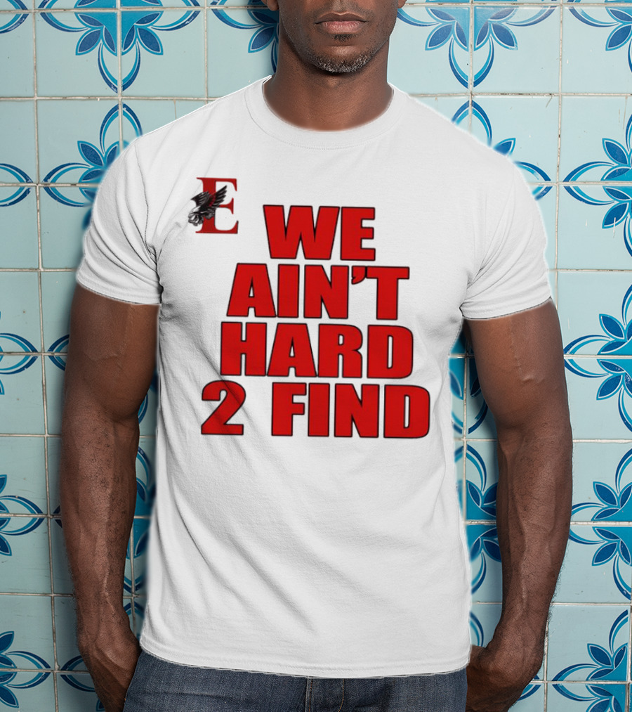 We Ain’t Hard 2 Find Red Bold Text Black Background Ravens T-Shirt
