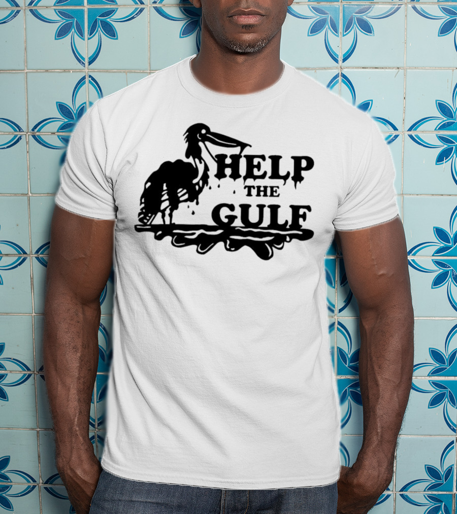 Help The Gulf Oil Spill Awareness Pelican T-Shirt
