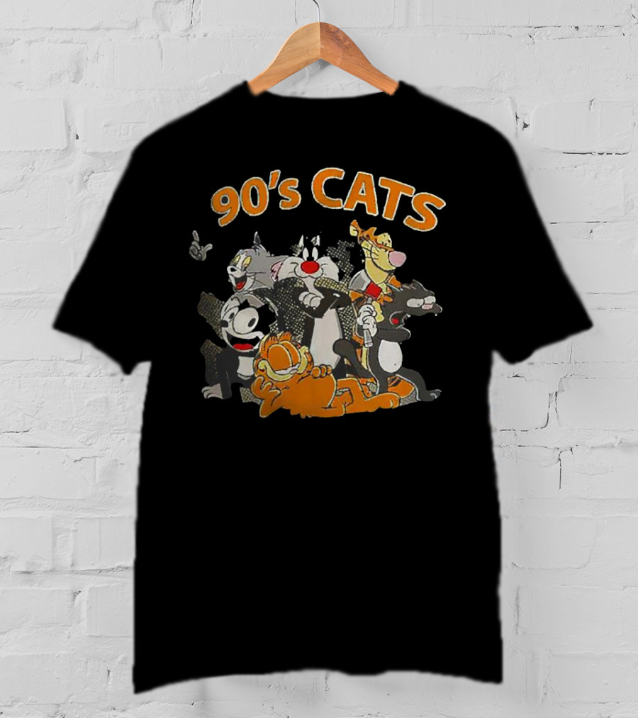 90’s Cats Garfield And Classic Cartoon Characters T-Shirt