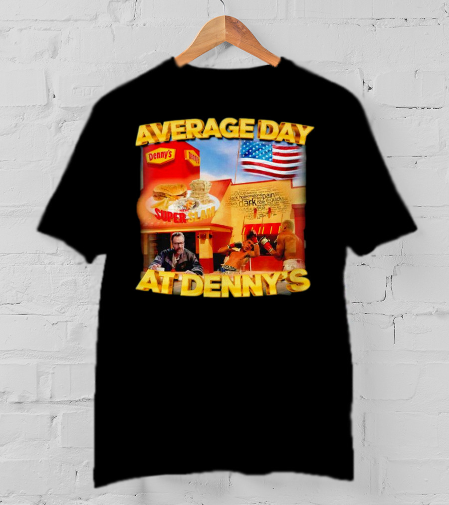 Average Day At Denny’s Super Slam Boxing American Flag T-Shirt