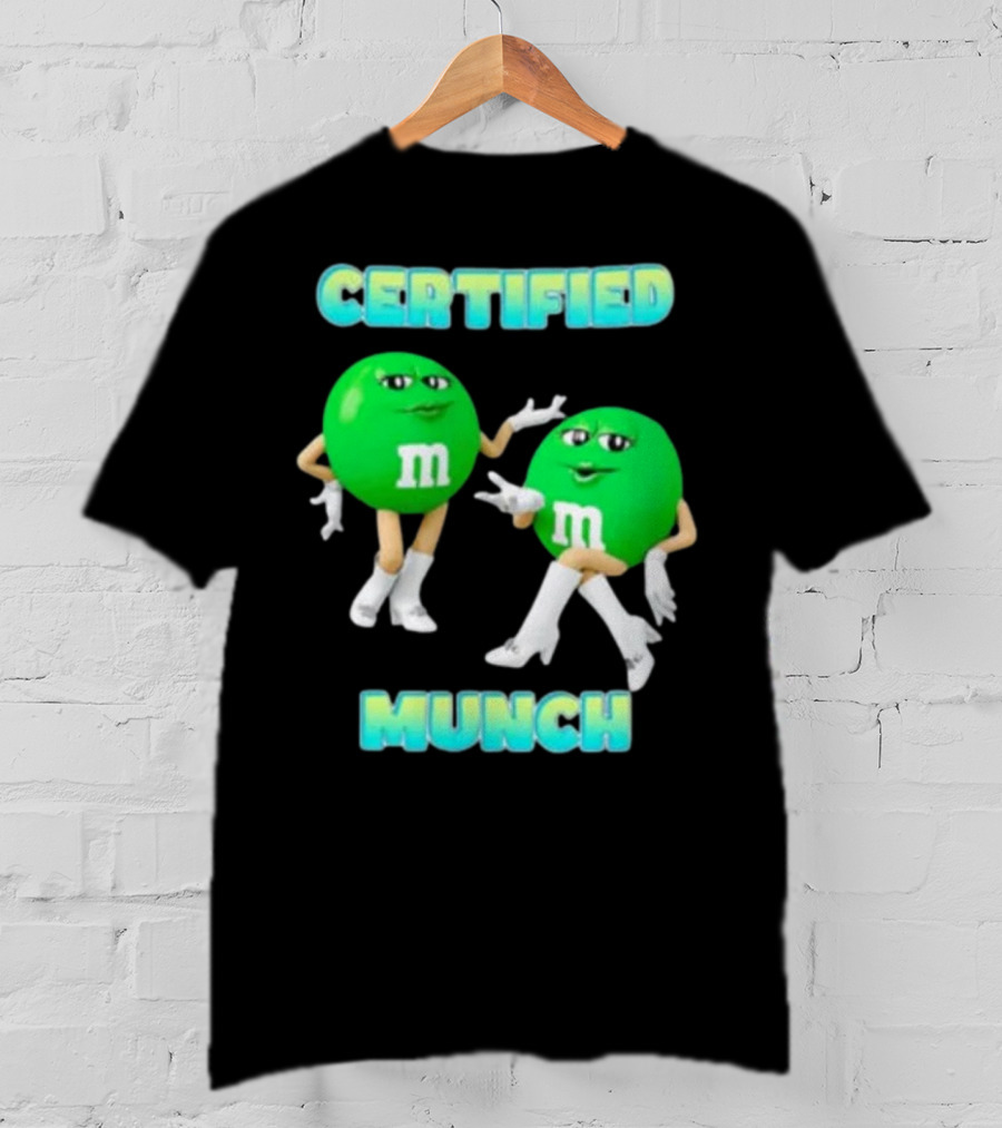 CERTIFIED MUNCH M&M Green Candy Characters Boot Pose T-Shirt