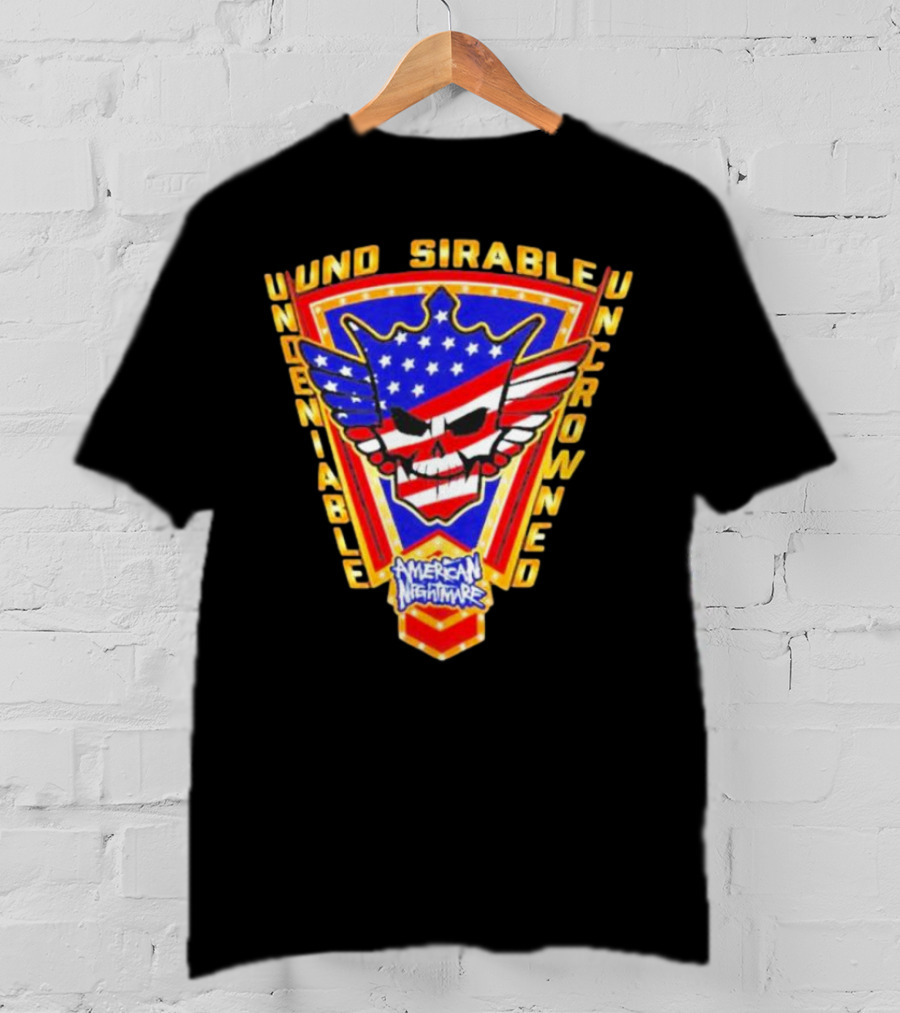 Undeniable Uncrowned American Nightmare Patriotic Skull And Wings T-Shirt