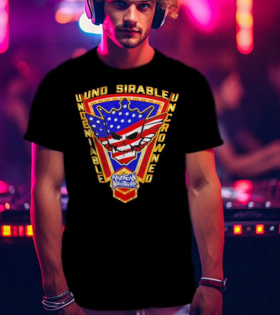 Undeniable Uncrowned American Nightmare Patriotic Skull And Wings T-Shirt