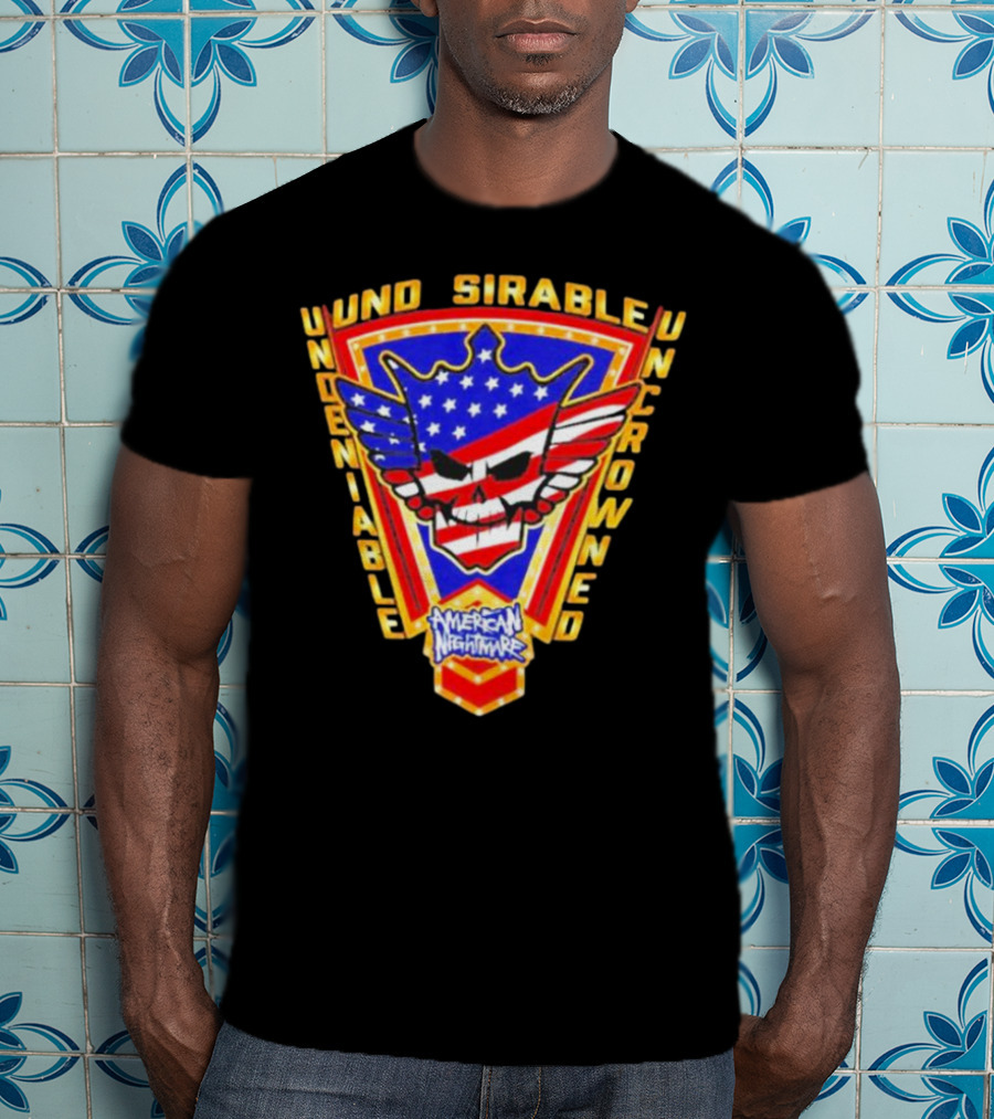 Undeniable Uncrowned American Nightmare Patriotic Skull And Wings T-Shirt