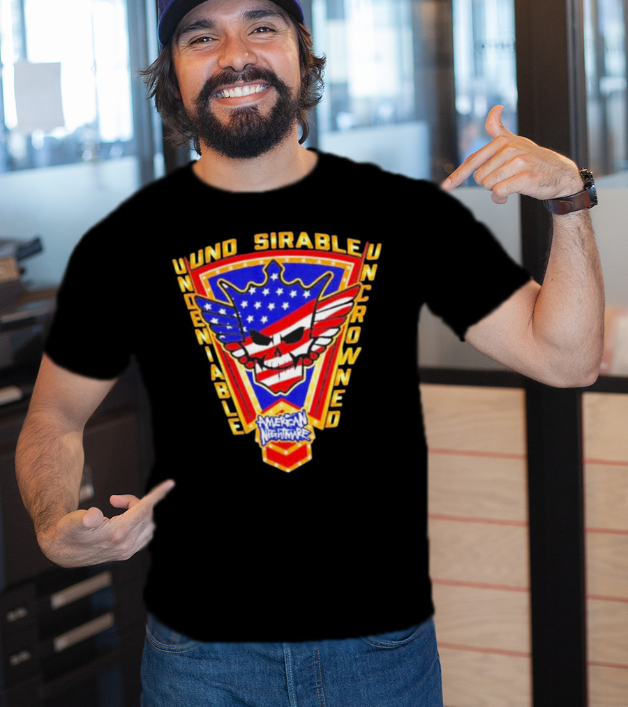 Undeniable Uncrowned American Nightmare Patriotic Skull And Wings T-Shirt