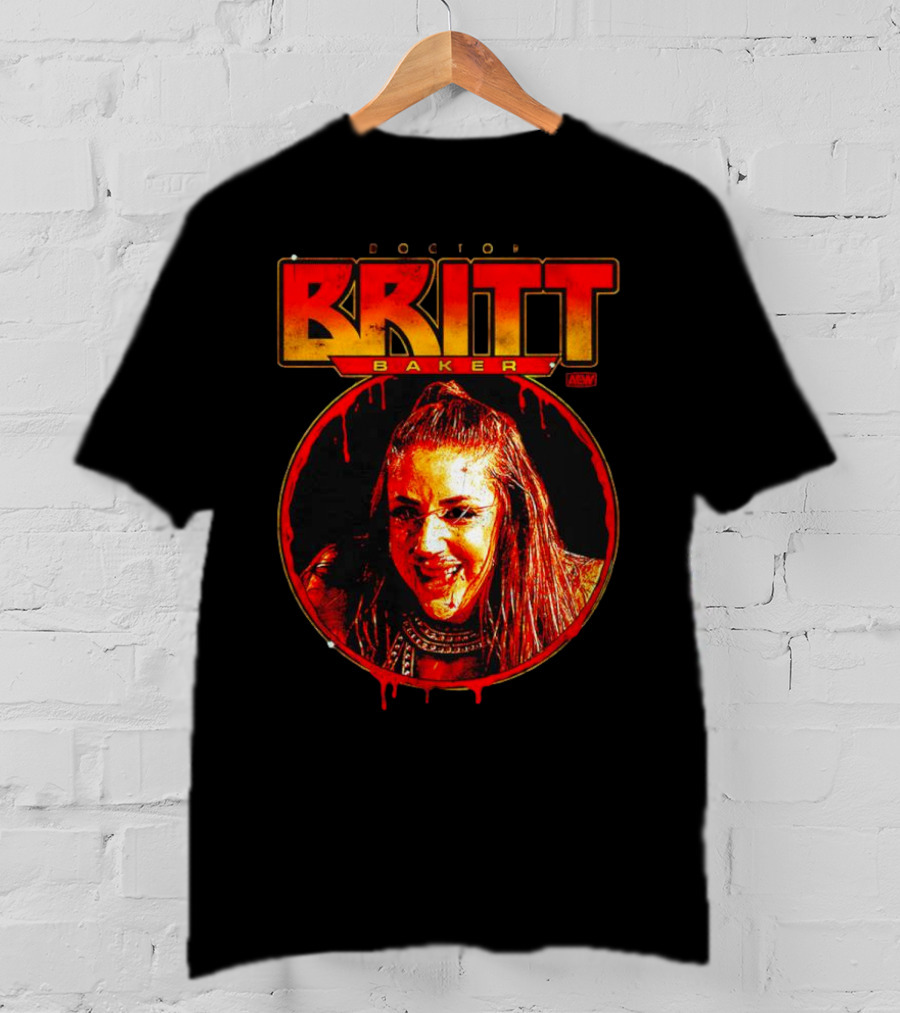 Doctor Britt Baker AEW Wrestler Portrait Rolemodel T-Shirt