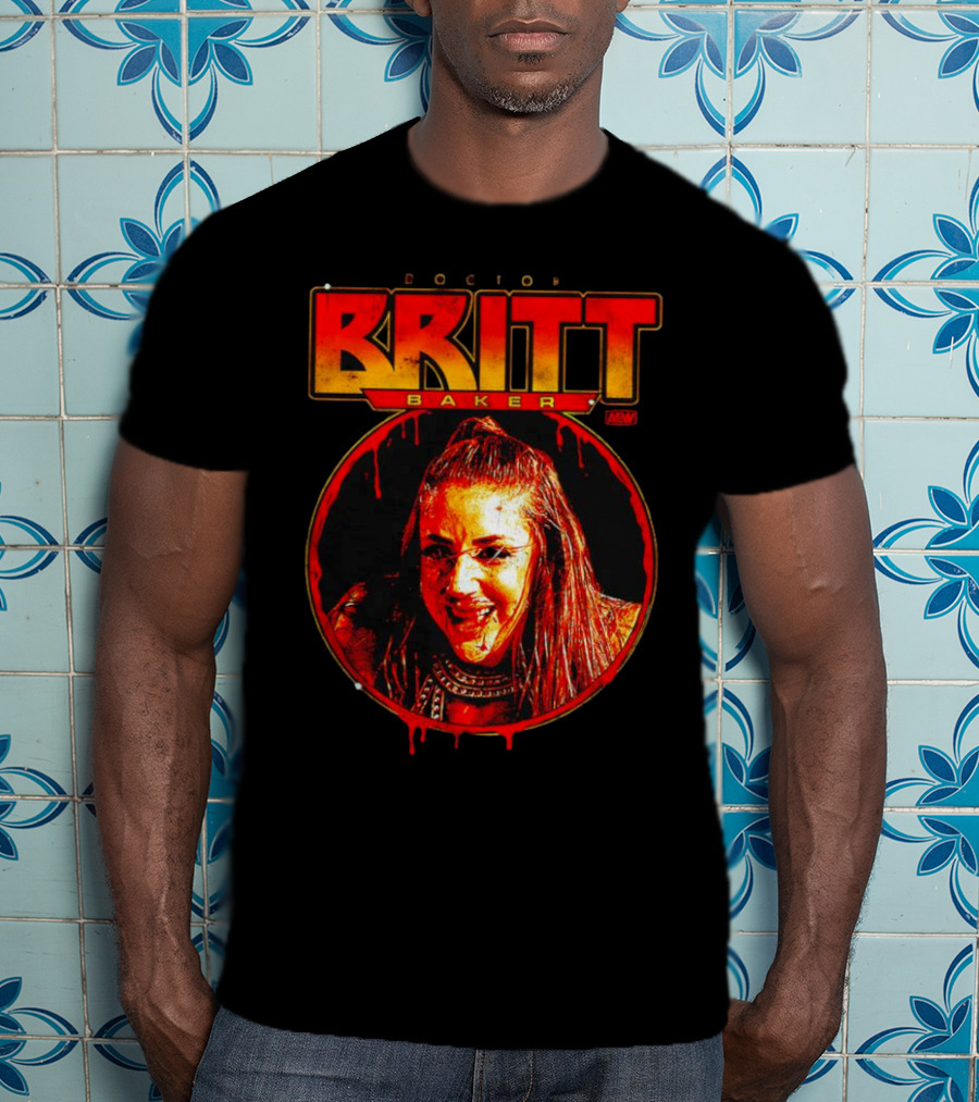 Doctor Britt Baker AEW Wrestler Portrait Rolemodel T-Shirt