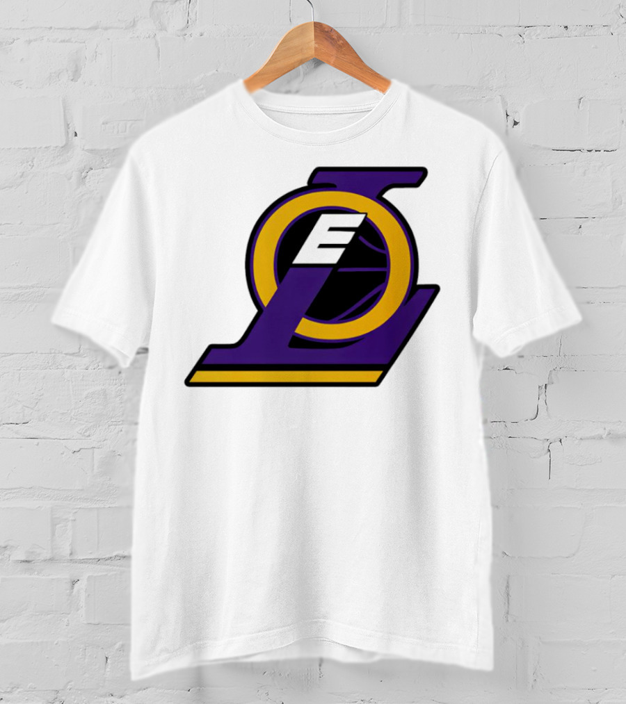 LOE Los Angeles Lakers Logo Basketball T-Shirt