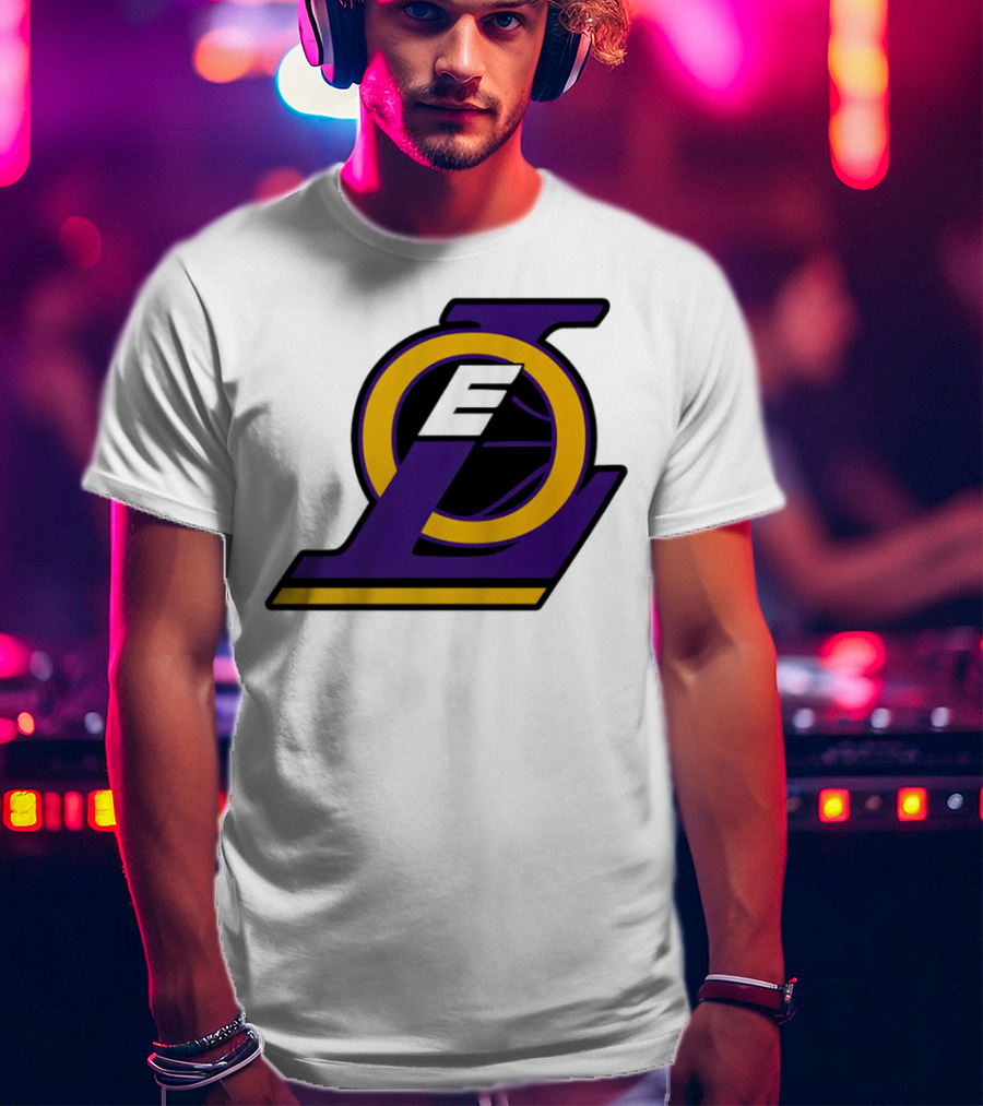 LOE Los Angeles Lakers Logo Basketball T-Shirt
