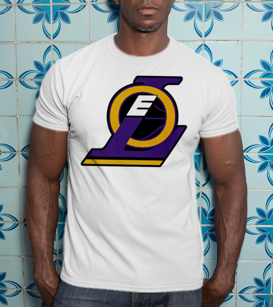 LOE Los Angeles Lakers Logo Basketball T-Shirt