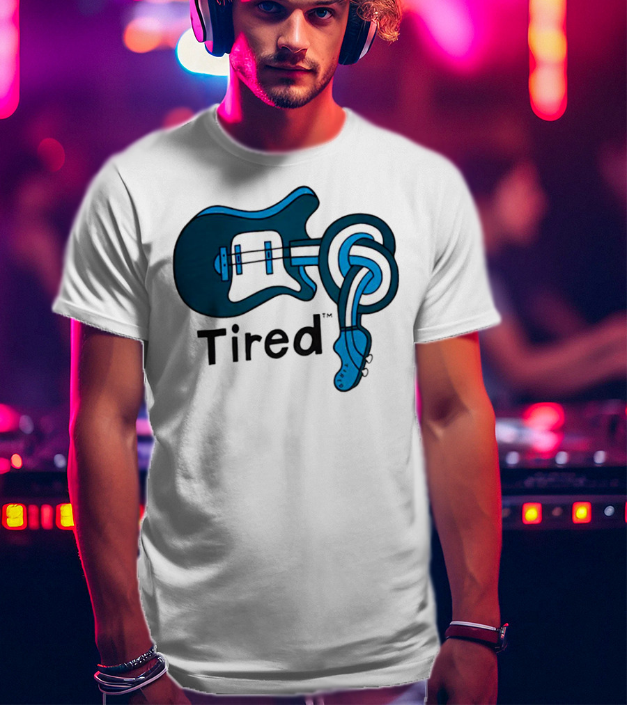 Tired Skateboards Guitar Spinal Twist T-Shirt