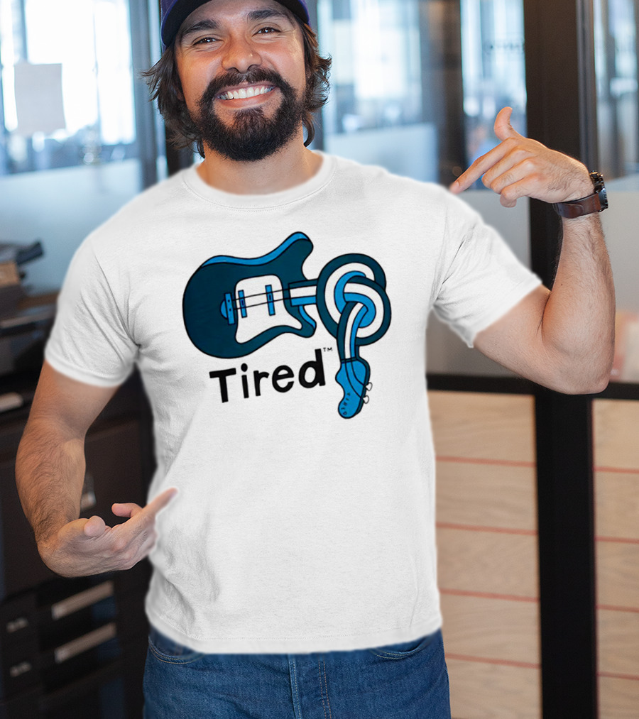 Tired Skateboards Guitar Spinal Twist T-Shirt