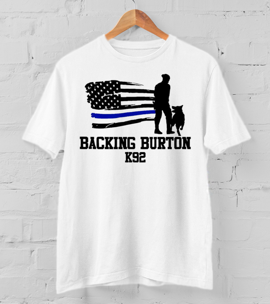 Backing Burton K92 Thin Blue Line Officer Seara T-Shirt