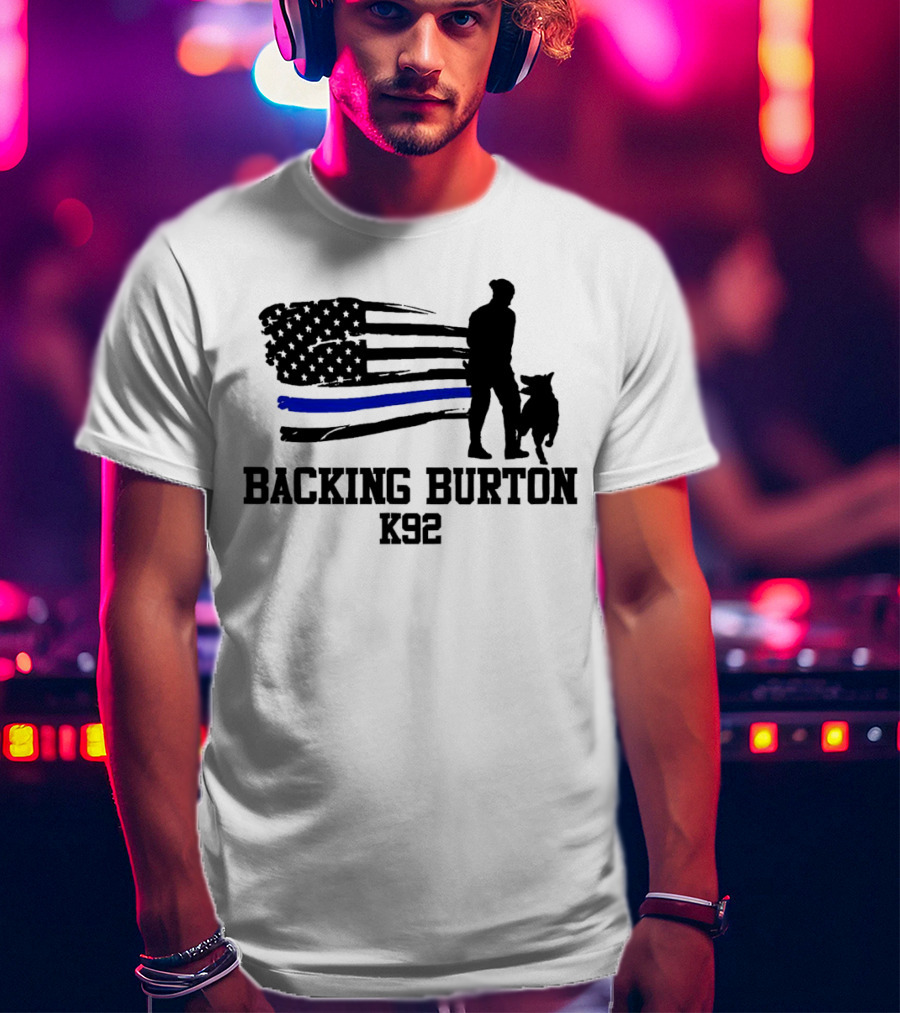 Backing Burton K92 Thin Blue Line Officer Seara T-Shirt