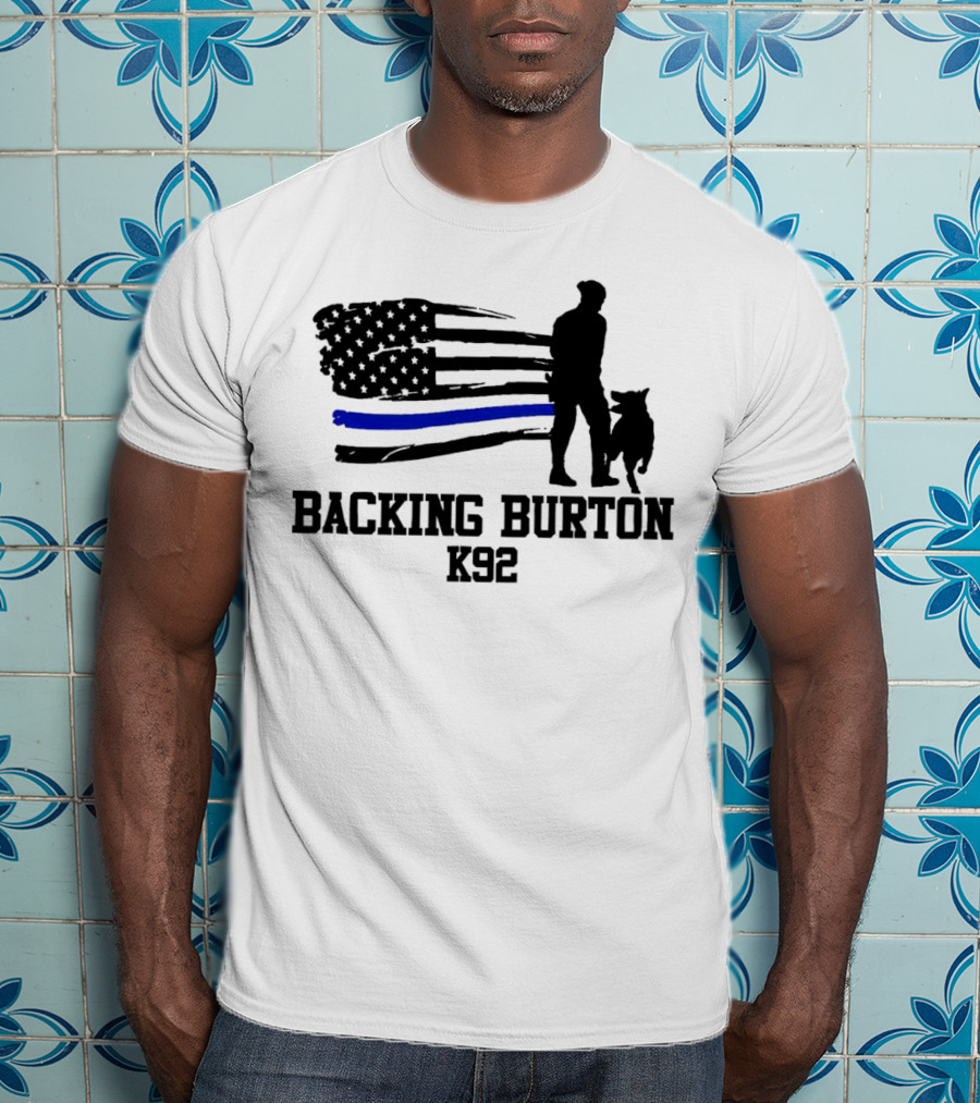 Backing Burton K92 Thin Blue Line Officer Seara T-Shirt